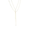 Thumbnail Image 2 of Solid Layered Mirror Chain Lariat Necklace 10K Yellow Gold 17&quot;