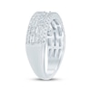 Thumbnail Image 2 of Now + Forever Lab-Grown Diamonds Baguette & Round-Cut Anniversary Ring 3/4 ct tw 14K White Gold