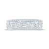 Thumbnail Image 3 of Now + Forever Lab-Grown Diamonds Baguette & Round-Cut Anniversary Ring 3/4 ct tw 14K White Gold