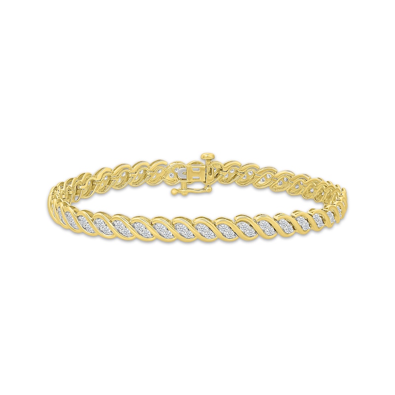 Lab-Grown Diamonds by KAY S-Link Bracelet 2 ct tw 10K Yellow Gold 7"