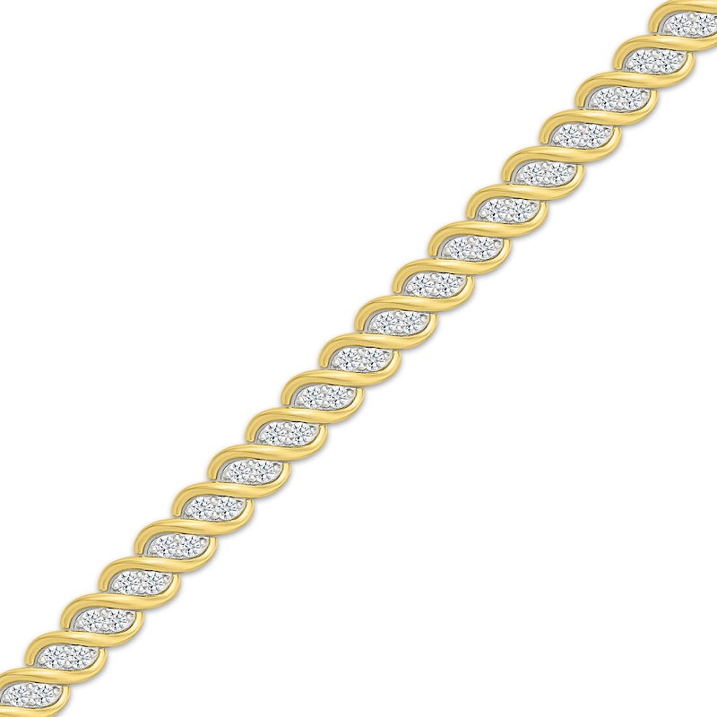 Lab-Grown Diamonds by KAY S-Link Bracelet 2 ct tw 10K Yellow Gold 7"