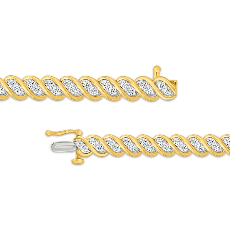 Lab-Grown Diamonds by KAY S-Link Bracelet 2 ct tw 10K Yellow Gold 7"