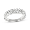 Thumbnail Image 1 of THE LEO Ideal Cut Diamond Two-Row Anniversary Ring 1 ct tw 14K White Gold