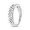 Thumbnail Image 2 of THE LEO Ideal Cut Diamond Two-Row Anniversary Ring 1 ct tw 14K White Gold