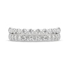 Thumbnail Image 3 of THE LEO Ideal Cut Diamond Two-Row Anniversary Ring 1 ct tw 14K White Gold