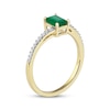 Thumbnail Image 2 of Emerald Ring 1/15 ct tw Diamonds 10K Yellow Gold