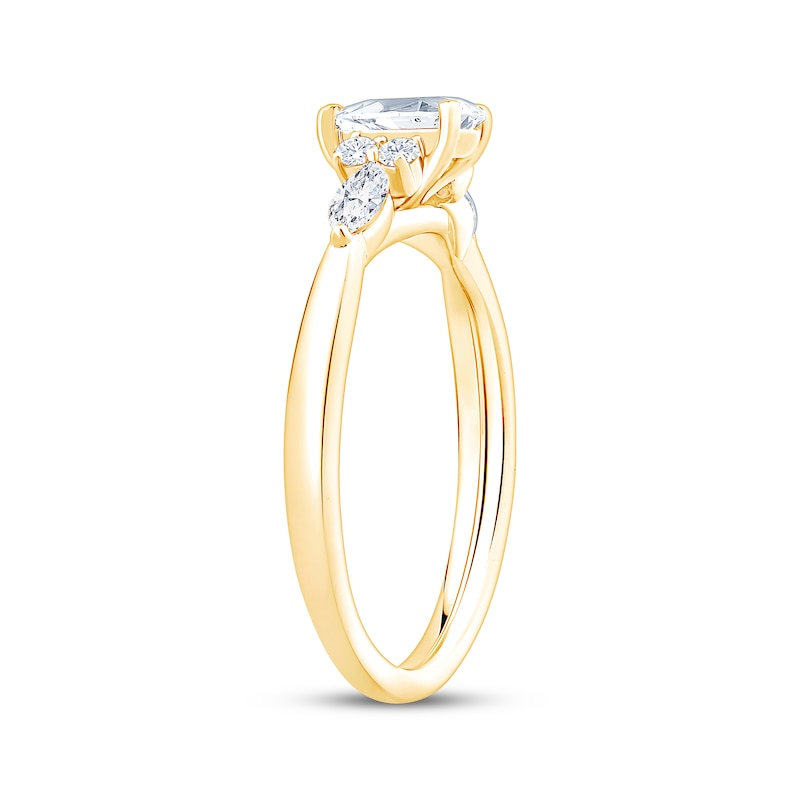 Main Image 2 of Lab-Grown Diamonds by KAY Pear-Shaped Engagement Ring 3/4 ct tw 14K Yellow Gold