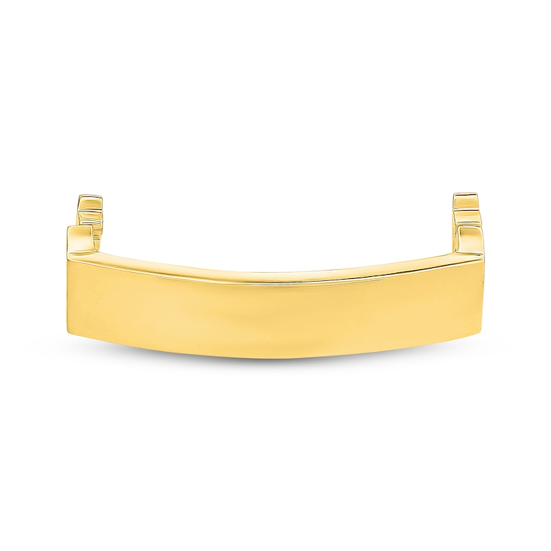 Main Image 2 of Sneaker Bling Curved Bar Shoelace Charm 14K Yellow Gold-Plated Sterling Silver