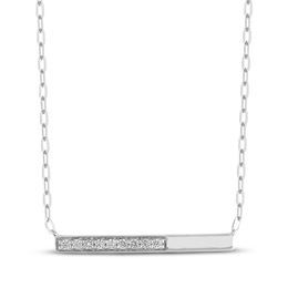 STUDIO BY KAY Diamond Horizontal Bar Necklace 1/6 ct tw Sterling Silver 18&quot;