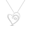 Thumbnail Image 1 of Unstoppable Love Diamond Looping Heart Necklace 1/5 ct tw Sterling Silver 19&quot;