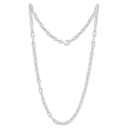 Charmed Memories Cable Chain Necklace 8.3mm Solid Sterling Silver 18&quot;