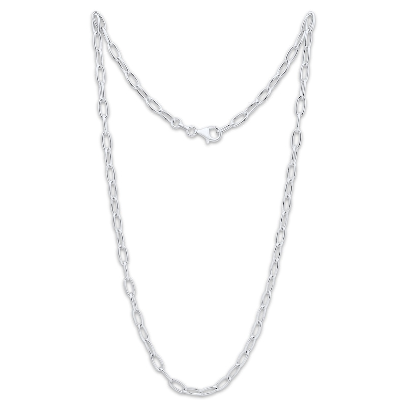 Main Image 1 of Charmed Memories Cable Chain Necklace 8.3mm Solid Sterling Silver 18&quot;