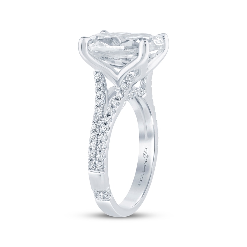 Main Image 2 of Monique Lhuillier Bliss Oval-Cut Lab-Grown Diamond Engagement Ring 5-1/3 ct tw 18K White Gold