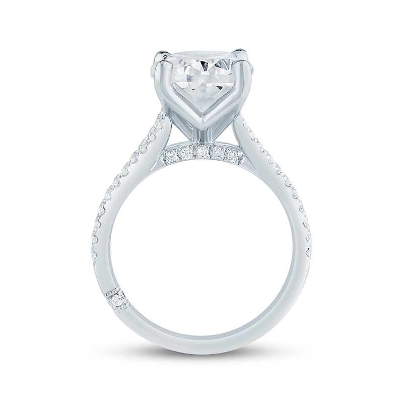 Main Image 3 of Monique Lhuillier Bliss Oval-Cut Lab-Grown Diamond Engagement Ring 5-1/3 ct tw 18K White Gold