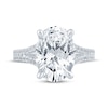 Thumbnail Image 4 of Monique Lhuillier Bliss Oval-Cut Lab-Grown Diamond Engagement Ring 5-1/3 ct tw 18K White Gold