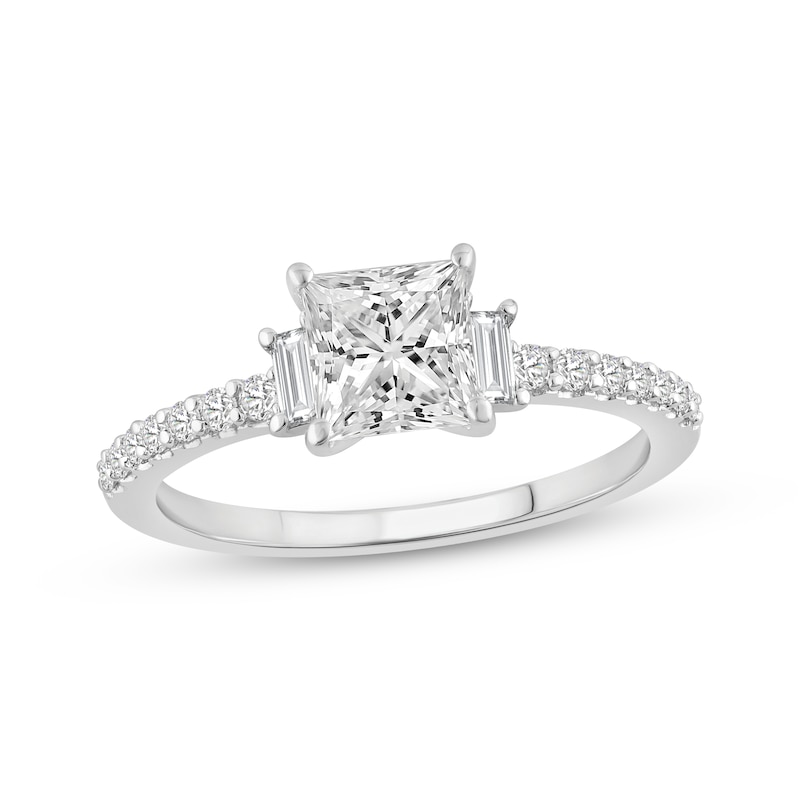 Main Image 1 of KAY Signature Collection Princess-Cut Lab-Grown Diamond Engagement Ring 1-1/4 ct tw 14K White Gold