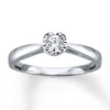 Thumbnail Image 1 of Diamond Solitaire Ring 1/5 Carat Round-cut 10K White Gold (I/I3)