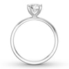 Thumbnail Image 2 of Certified Diamond Solitaire Ring 1 ct Round 14K White Gold (I/SI2)