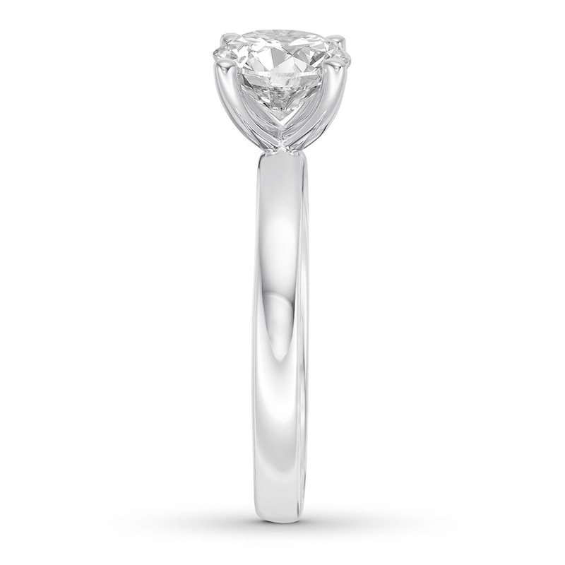 Main Image 3 of Certified Diamond Solitaire 1-1/2 ct Round-cut 14K White Gold (I/SI2)