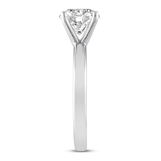 Leo Diamond Artisan Ring 2 Carats Round-cut 14K White Gold | Solitaire ...