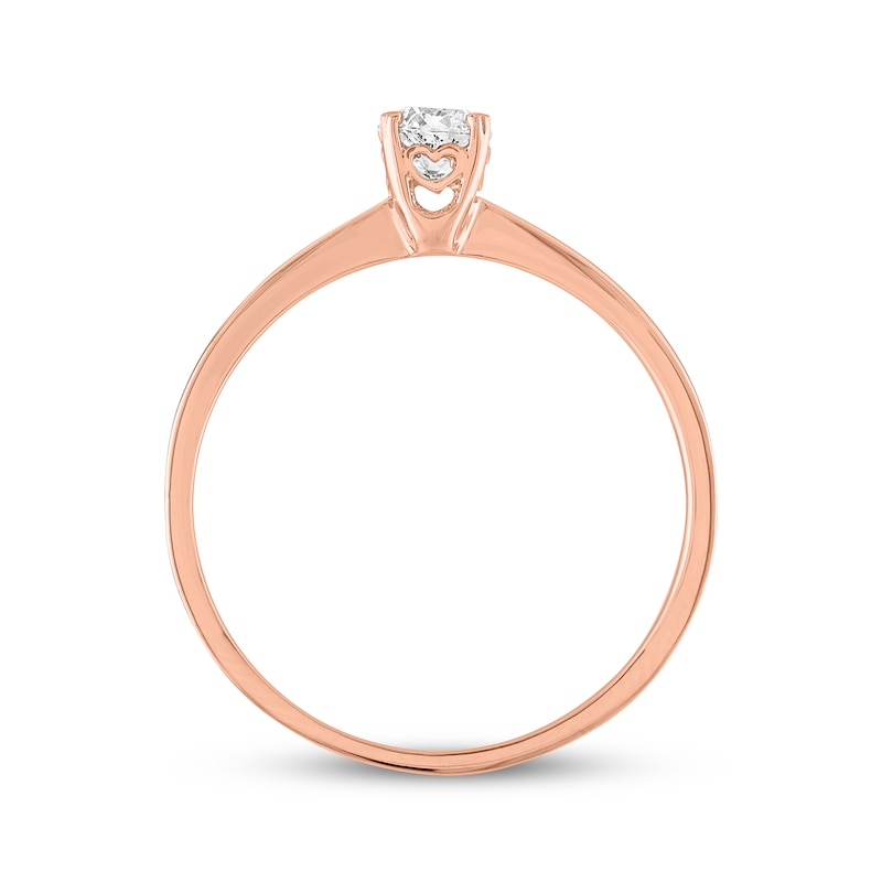 Main Image 3 of Now + Forever Diamond Solitaire Ring 1/4 Carat Round-cut 14K Rose Gold (I/I2)