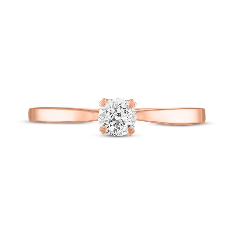 Main Image 4 of Now + Forever Diamond Solitaire Ring 1/4 Carat Round-cut 14K Rose Gold (I/I2)