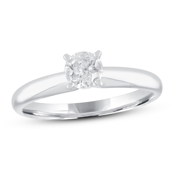 Diamond Solitaire Engagement Ring 1-1/2 ct tw Round-cut 10K White Gold (J/I3)