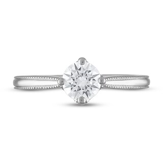 Diamond Solitaire Engagement Ring 1 ct tw Round-cut 14K White Gold (I ...