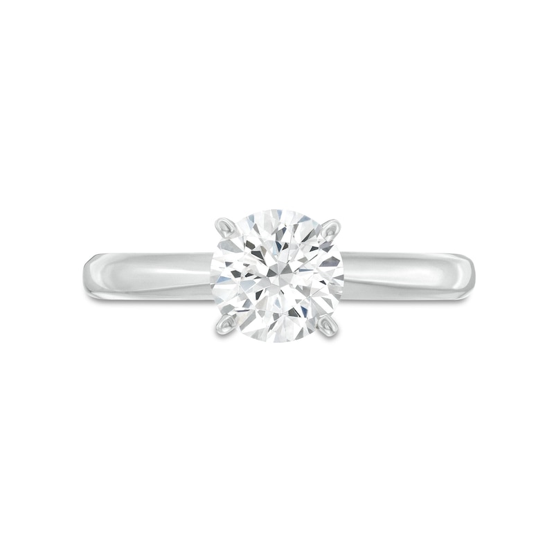 Main Image 4 of Diamond Solitaire Ring 1 Carat Round-cut 14K White Gold (I/I2)