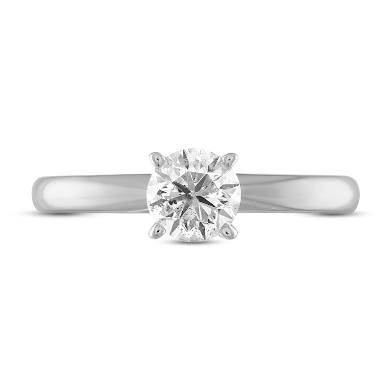 Main Image 3 of Diamond Solitaire Ring 3/4 carat Round-cut 14K White Gold (J/I2)