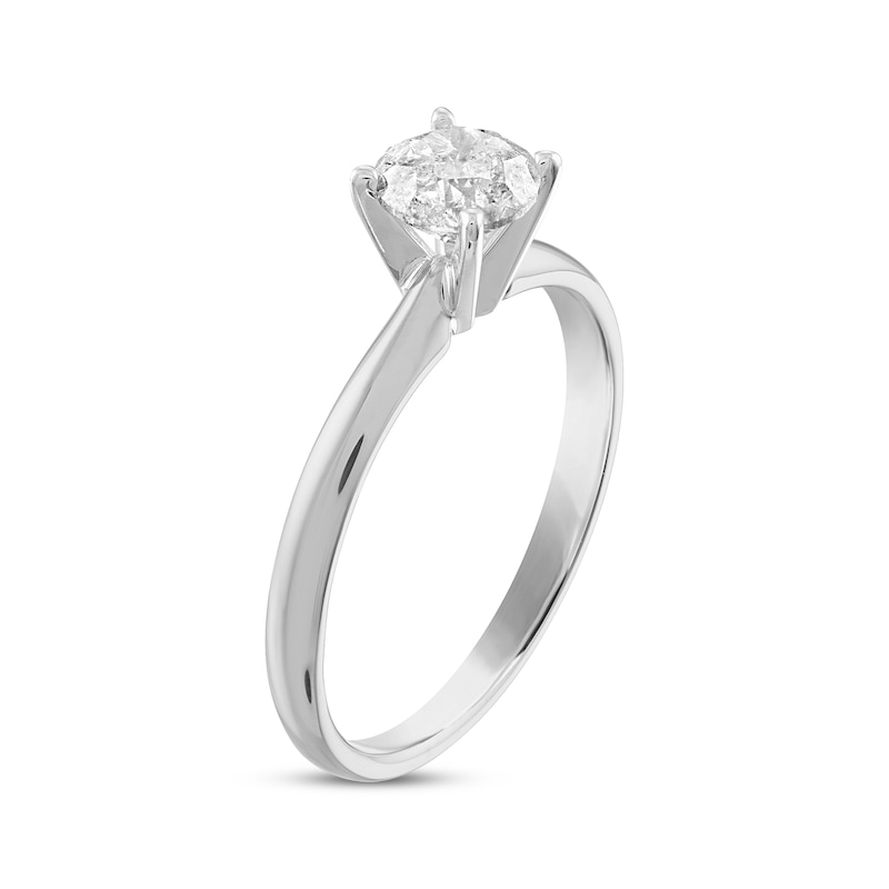 Main Image 2 of Diamond Solitaire Ring 1 carat Round-cut 14K White Gold (J/I2)