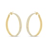 Thumbnail Image 1 of Diamond-Cut Hoop Earrings 14K Yellow Gold 30mm