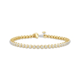 Lab-Grown Diamonds by KAY Line Bracelet 2 ct tw 14K Yellow Gold 7.25&quot;