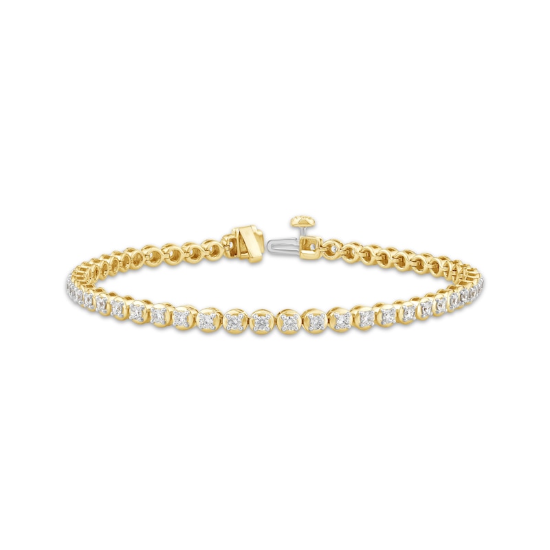 Main Image 1 of Lab-Grown Diamonds by KAY Line Bracelet 2 ct tw 14K Yellow Gold 7.25&quot;