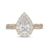 Thumbnail Image 2 of Neil Lane Artistry Pear-Shaped Lab-Created Diamond Halo Engagement Ring 1-3/4 ct tw 14K Yellow Gold