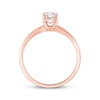 Thumbnail Image 3 of Diamond Solitaire Hearts Ring 1/2 ct tw 14K Rose Gold (I/I2)