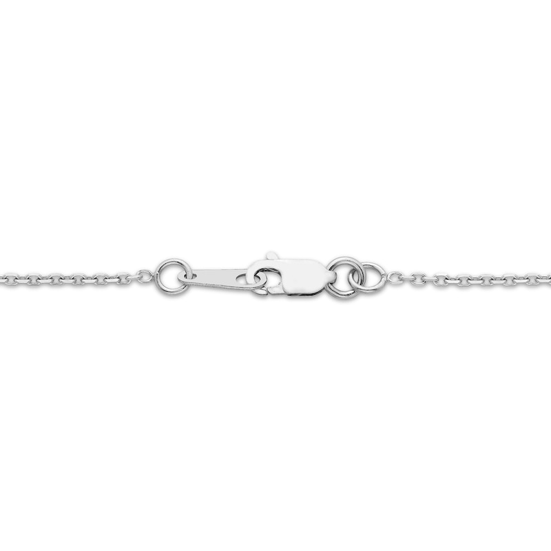 Main Image 3 of Diamond Two-Stone Heart Necklace 1 ct tw 10K White Gold 18&quot;