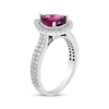 Thumbnail Image 2 of Pear-Shaped Rhodolite Garnet & Diamond Ring 5/8 ct tw 14K White Gold