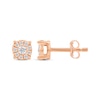 Thumbnail Image 3 of Diamond Halo Stud Earrings 1/10 ct tw 10K Rose Gold