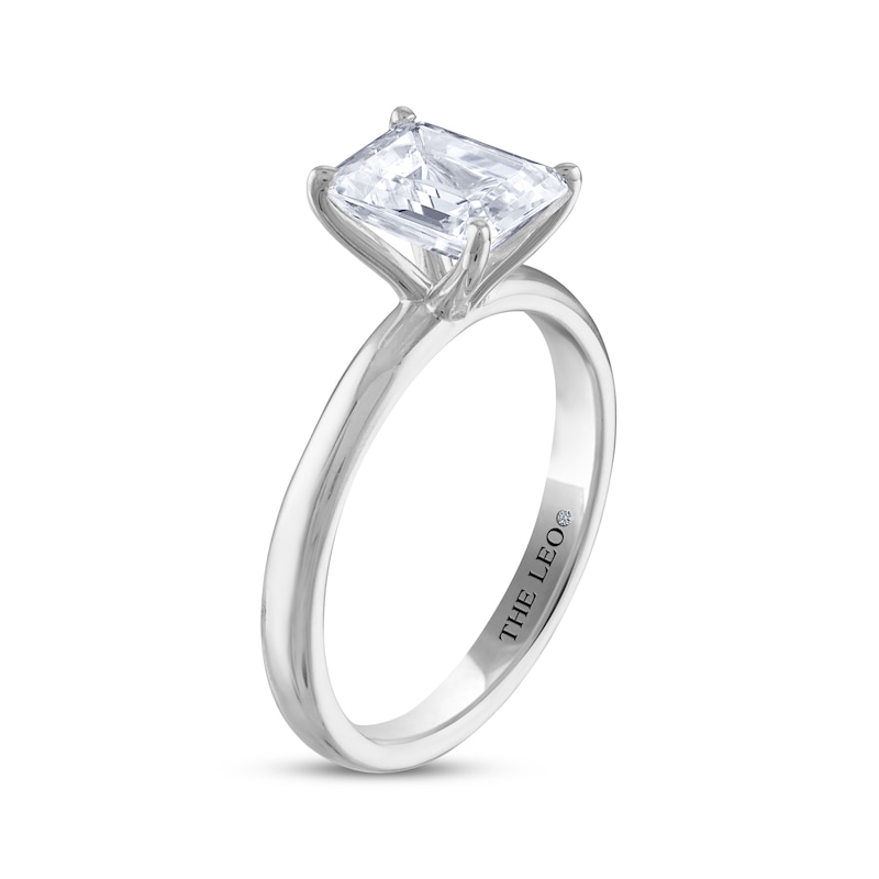 THE LEO Diamond Emerald-Cut Solitaire Engagement Ring 2 ct tw 14K White Gold