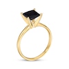 Thumbnail Image 2 of Princess-cut Black Diamond Solitaire Engagement Ring 1 ct tw 14K Yellow Gold