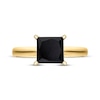 Thumbnail Image 3 of Princess-cut Black Diamond Solitaire Engagement Ring 1 ct tw 14K Yellow Gold