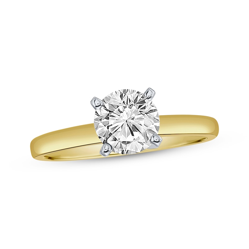 Main Image 1 of Certified Round-Cut Diamond Solitaire Engagement Ring 2 ct tw 14K Two-Tone Gold (I/I1)