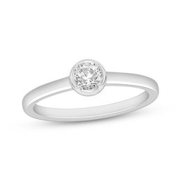 Round-Cut Diamond Solitaire Engagement Ring 1/2 ct tw 14K White Gold (I/I2)