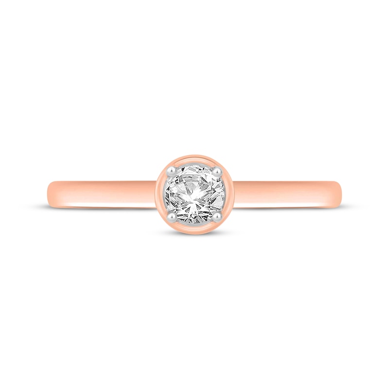 Round-Cut Diamond Solitaire Engagement Ring 1/2 ct tw 14K Rose Gold (I/I2)