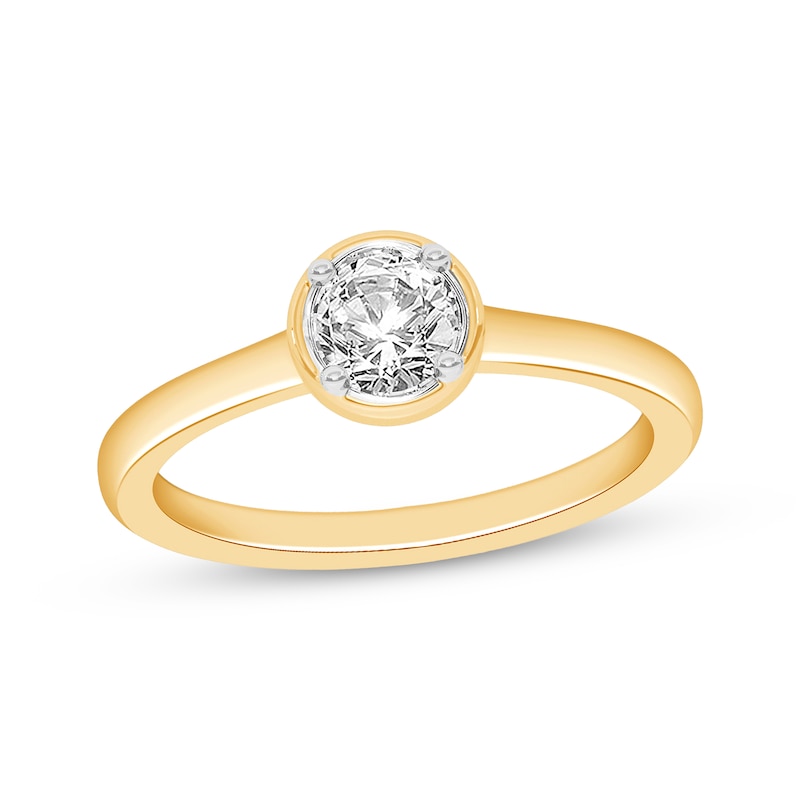 Main Image 1 of Round-Cut Diamond Solitaire Engagement Ring 3/4 ct tw 14K Yellow Gold (I/I2)