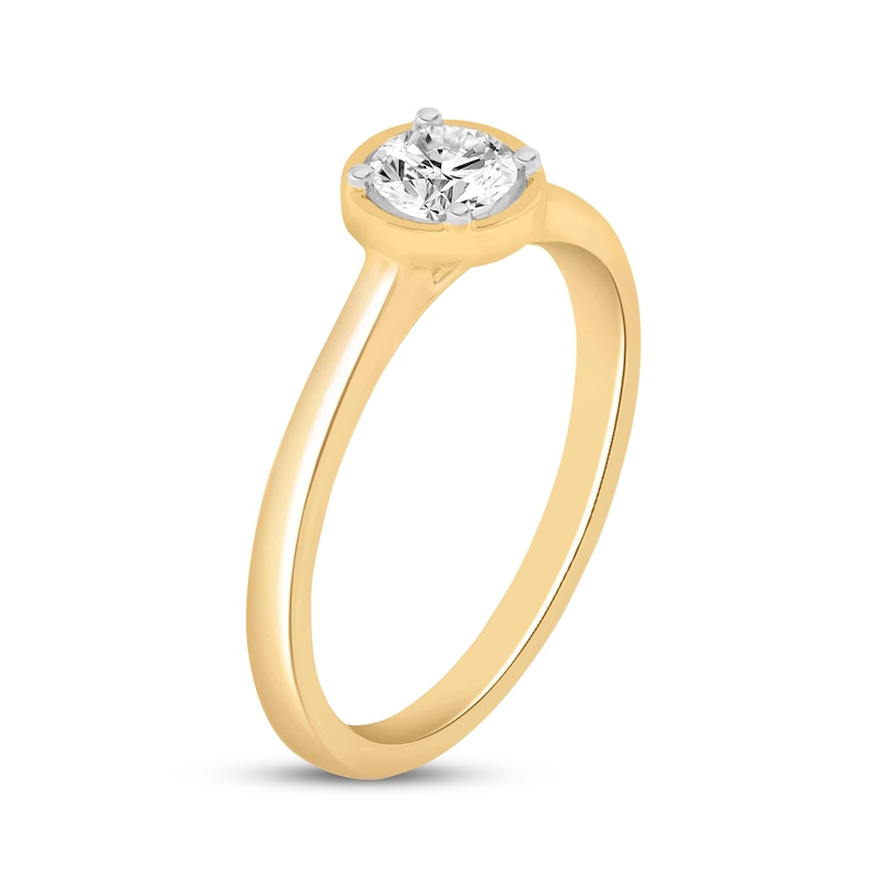 Main Image 2 of Round-Cut Diamond Solitaire Engagement Ring 3/4 ct tw 14K Yellow Gold (I/I2)