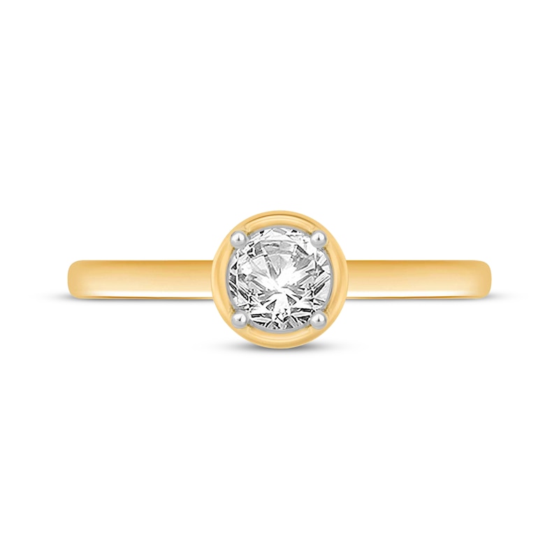 Main Image 3 of Round-Cut Diamond Solitaire Engagement Ring 3/4 ct tw 14K Yellow Gold (I/I2)