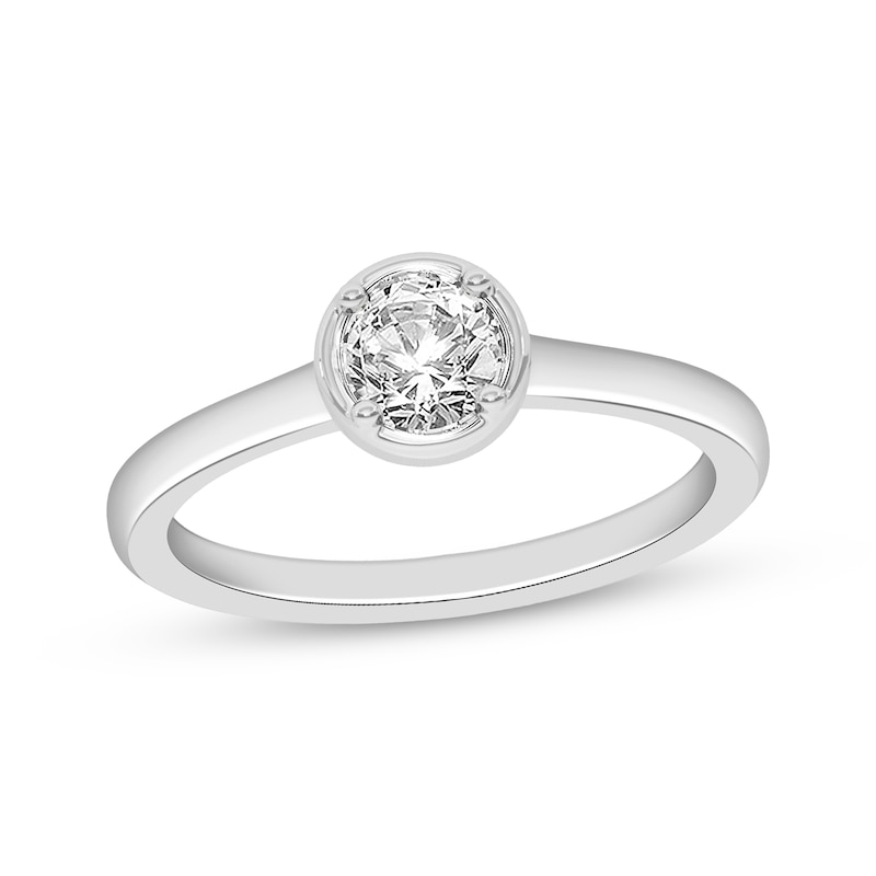 Round-Cut Diamond Solitaire Engagement Ring 3/4 ct tw 14K White Gold (I/I2)