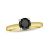 Thumbnail Image 0 of Round-Cut Black Diamond Solitaire Ring 1 ct tw 14K Yellow Gold (I3)